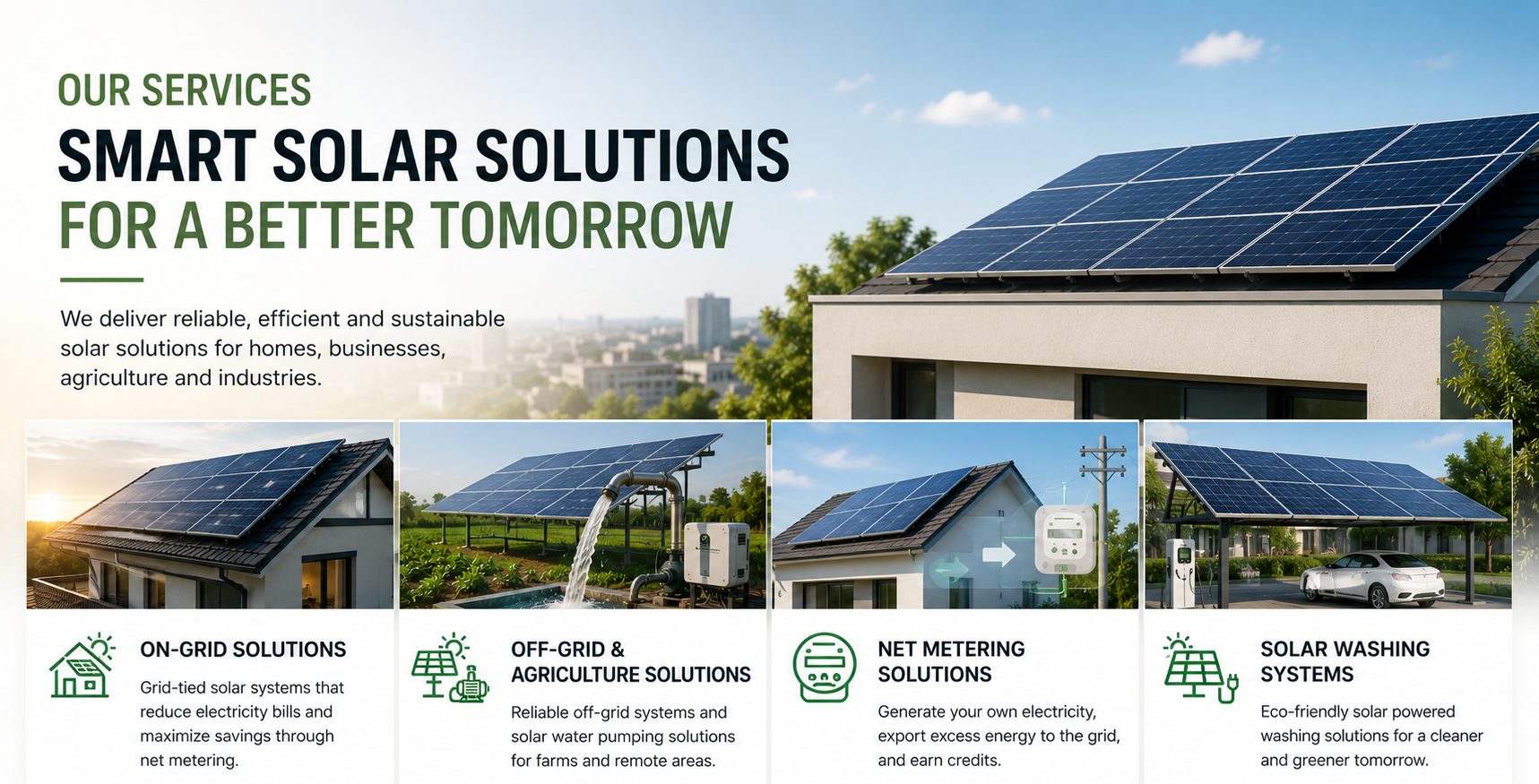 VOX Energy on-grid, off-grid, net metering and solar washing solutions